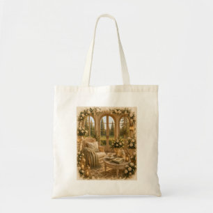 Cozy Winter Garden Botanical Cottagecore Tote Bag
