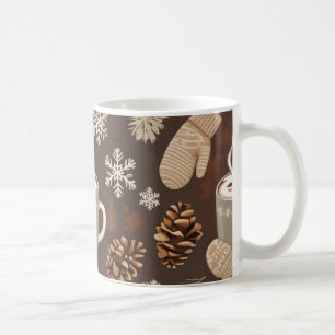 Cozy Winter Pattern-Minimalist Aesthetic Art Coffee Mug