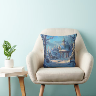 Cozy Winter Snow Design Cushion