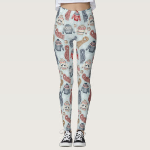 Cozy Winter Sweaters and Scarves – Watercolor Leggings