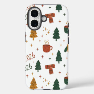 Cozy Winter Vibes 2026 - Cute Puppy and Kitten Chr iPhone 16 Case