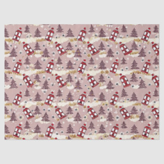 Cozy Winter Village Tissue Paper