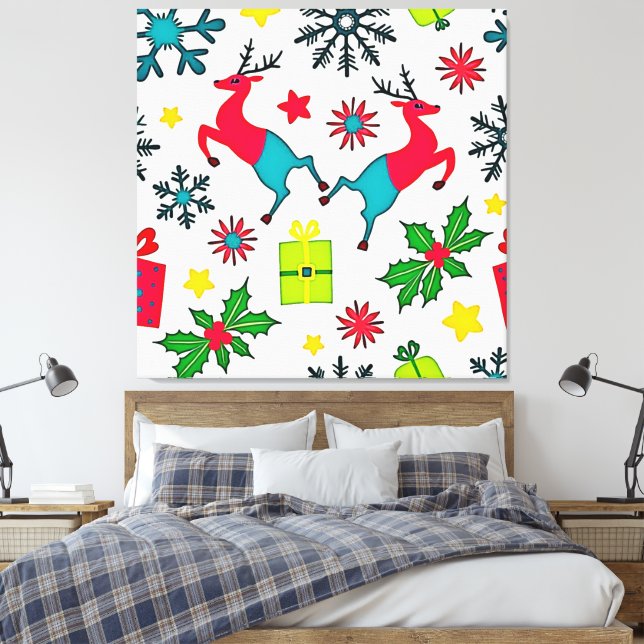 Cozy Winter Wonder Pattern Dream Design Canvas Print (Insitu(Bedroom))