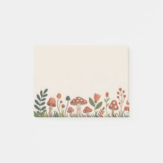 Cozy Woodland Mushrooms Post-it Notes