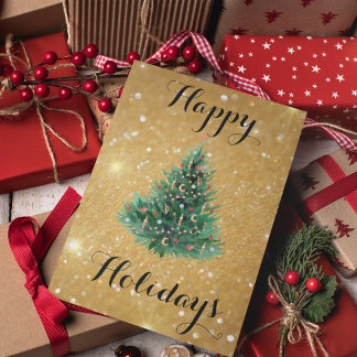 CozyBun Sparkle Holiday Card