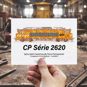 CP Serie 2620 Electric Locomotive. Nez-Casse Loco Postcard