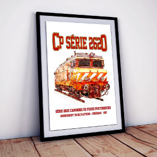 CP Serie 2620 Electric Locomotive. Nez-Casse Loco Poster