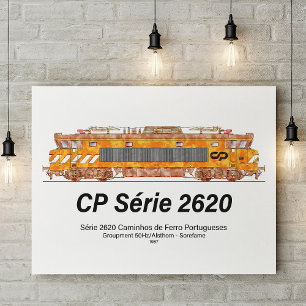 CP Serie 2620 Electric Locomotive. Nez-Casse Loco Poster