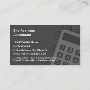 CPA Accountant Financial Business Cards