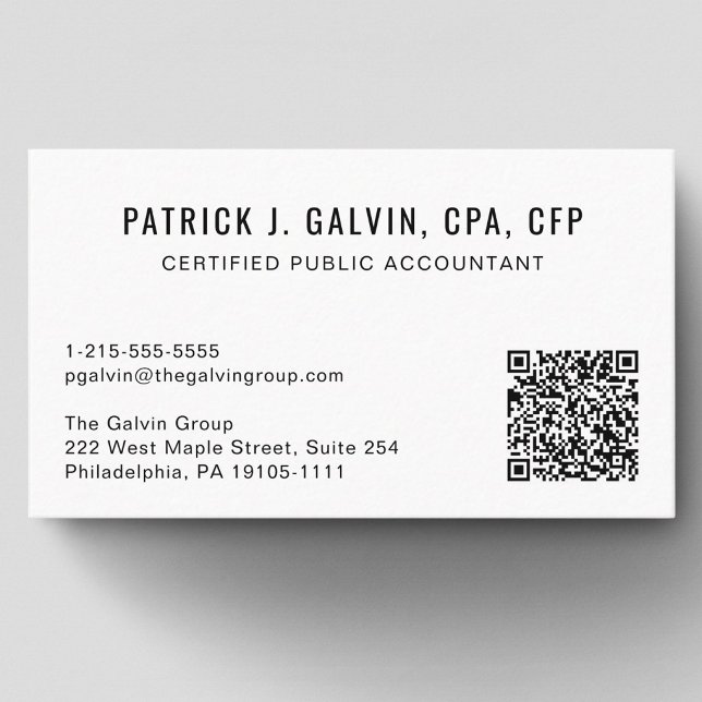 CPA Accountant QR Code Business Card (CPA Accountant QR Code Business Card)