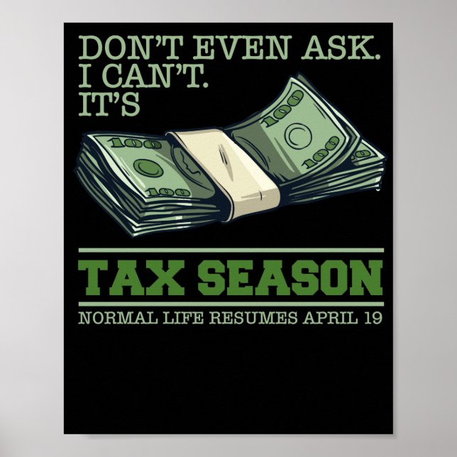 CPA Accountant Tax Season Preparer PicksPlace Poster (Front)