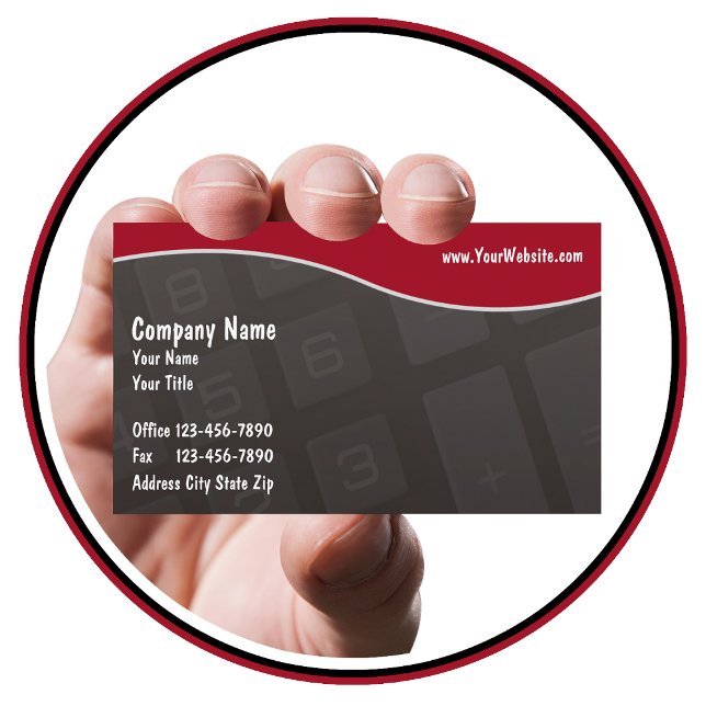CPA Accountant With Calculator Business Card (Creator Uploaded)