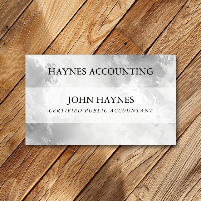 CPA Accounting Tax Preparation White Clouds Business Card (Creator Uploaded)