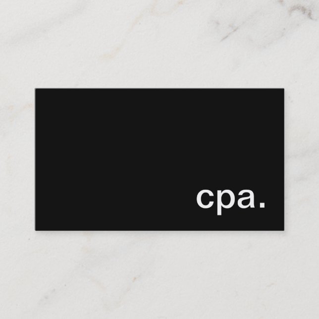 CPA  Business Card (Front)