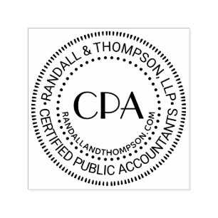 CPA Cert Public Accountant Firm Name URL #6 Self-inking Stamp