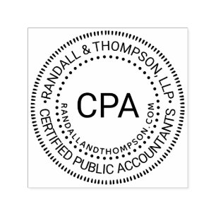 CPA Cert Public Accountant Firm Name URL Self-inking Stamp