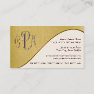 CPA Certified Public Accountant Business Taxes Card