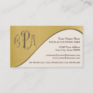 CPA Certified Public Accountant Business Taxes Card