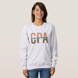 CPA Certified Public Accountant Leopard Print Sweatshirt