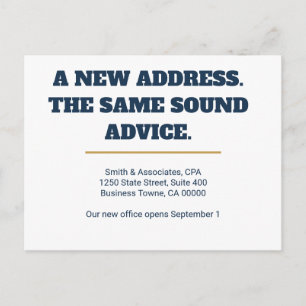 CPA Change of Address Template Postcard