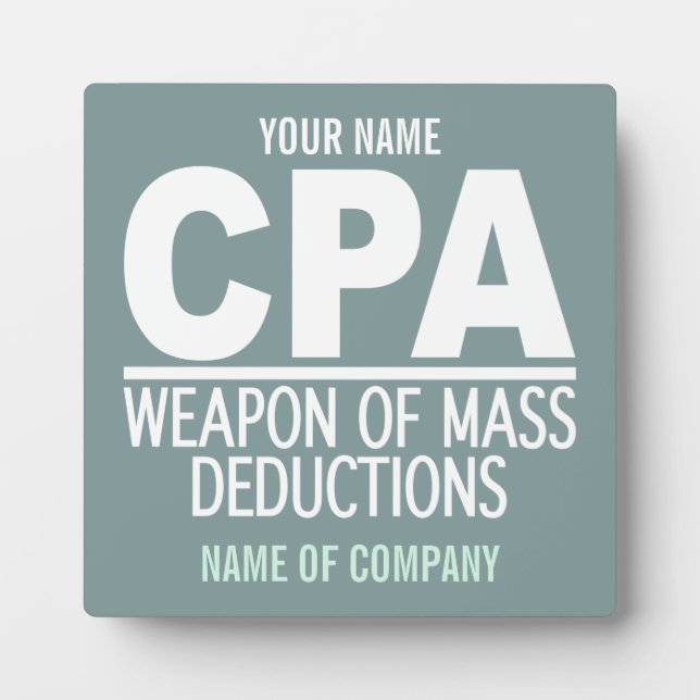 CPA custom color plaque (Front)