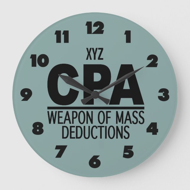 CPA custom colour wall clock (Front)