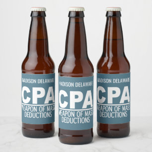 CPA custom name & colour Beer Bottle Label
