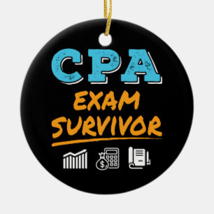 CPA Exam Survivor Ceramic Tree Decoration