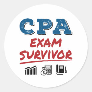 CPA Exam Survivor Classic Round Sticker