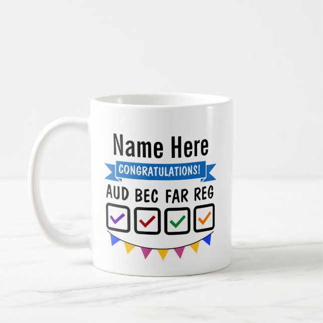 CPA Exams Gift Certified Public Accountant License Coffee Mug (Left)