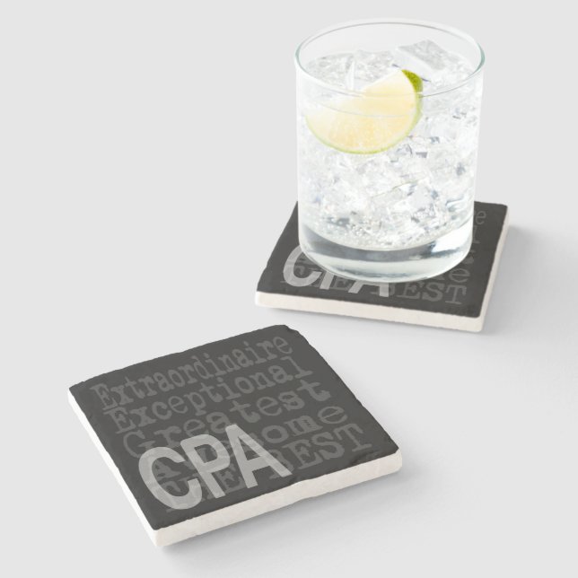 CPA Extraordinaire Stone Coaster (Side)