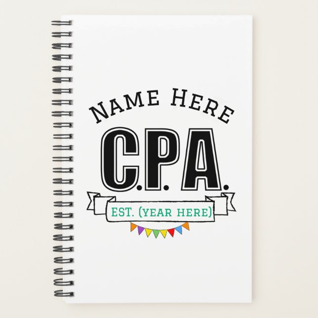 CPA Planner Accountant Personalised Gift  (Front)