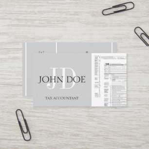 CPA Tax Preparer Accountant 1040; Pick Your Colour Business Card