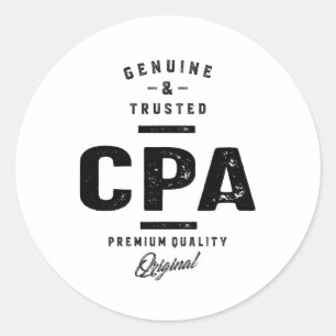 CPA Work Job Title Gift Classic Round Sticker