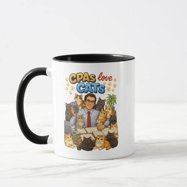 CPAs love Cats Mug (Left)