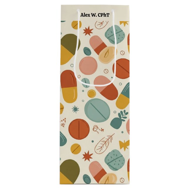  CPht Boho Pharmacy Holiday Wine Gift Bag (Front)