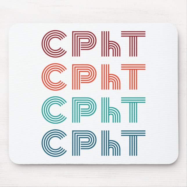 CPhT Certified Pharmacy Technician Pharma Tech Mouse Mat (Front)