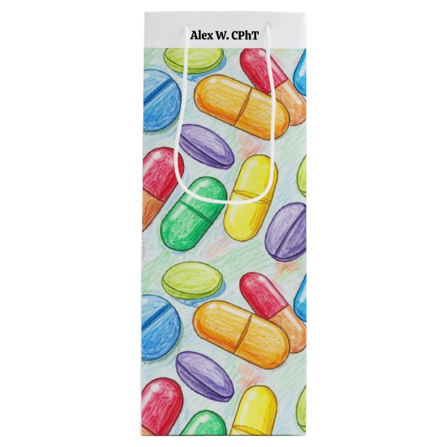  CPht Pharmacy Holiday Wine Gift Bag (Front)