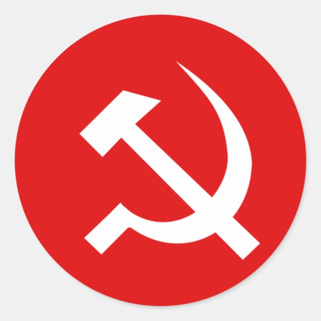 CPI-flag communist party of India Classic Round Sticker (Front)