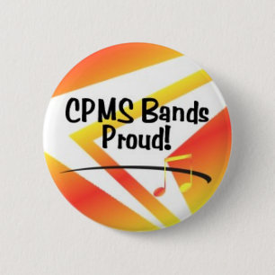 CPMS Bands Proud! 6 Cm Round Badge