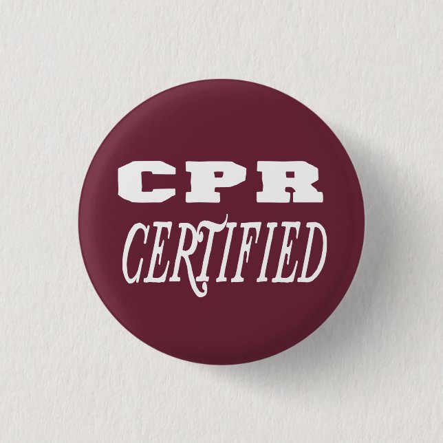cpr certified gift 3 cm round badge (Front)