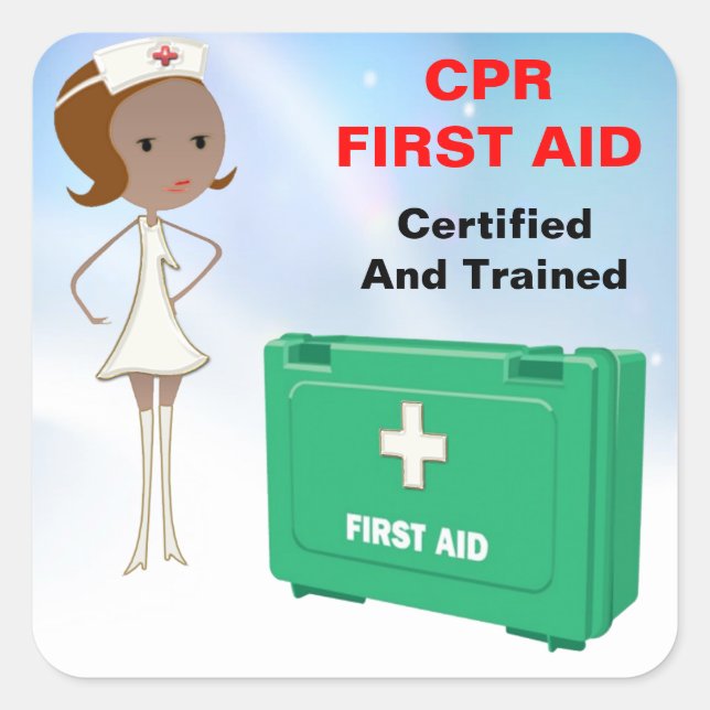 CPR First Aid Stickers (Front)