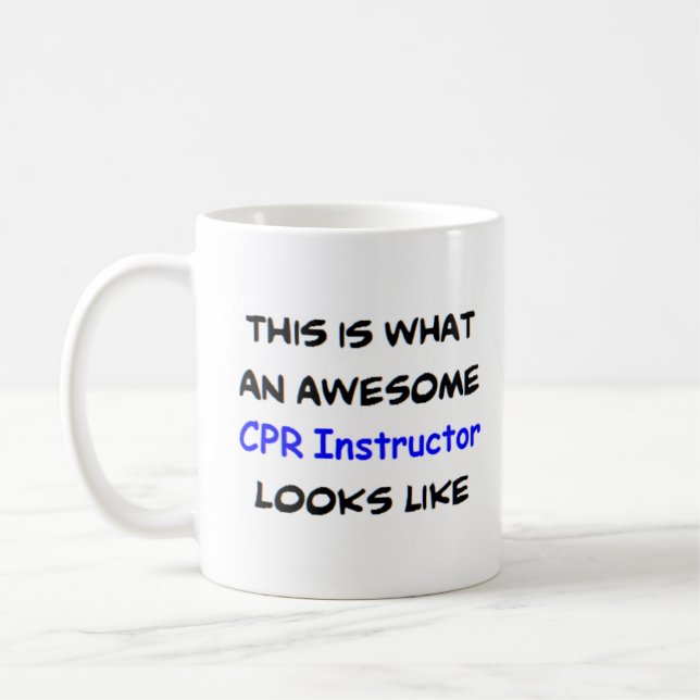 cpr instructor, awesome coffee mug (Left)