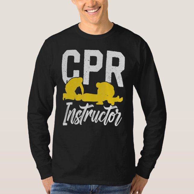 Cpr Instructor Coach Emergency Course First Aid Ca T-Shirt (Front)