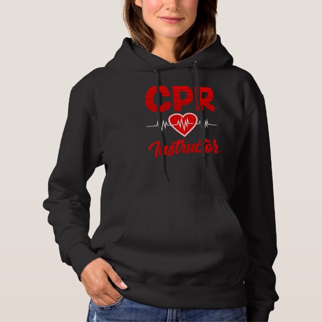Cpr Instructor Course Coach Care Emergency First A Hoodie (Front)