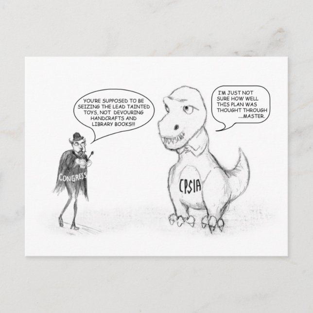CPSIA Dino Postcard (Front)