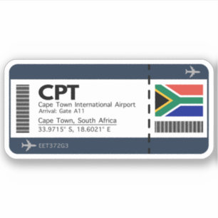 CPT Cape Town Boarding Pass - South Africa