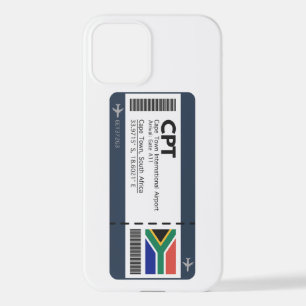 CPT Cape Town Boarding Pass - South Africa iPhone 12 Case