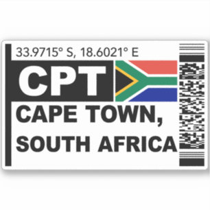 CPT Cape Town Boarding Pass - South Africa Travel