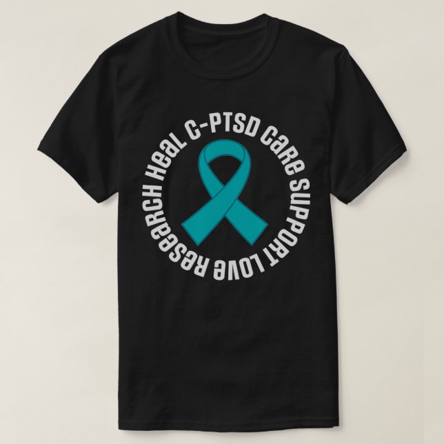 CPTSD Awareness Ribbon Support Month  T-Shirt (Design Front)